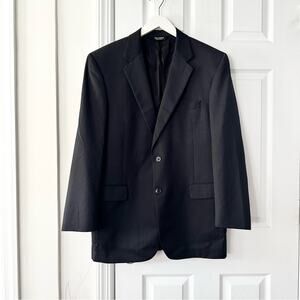 Jos A Bank Gordon Grey Black Wool Two Button Traveler Sports Coat Blazer 42 Reg